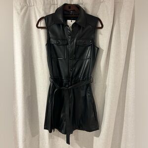 7 for Mankind Faux Leather Jumpsuit